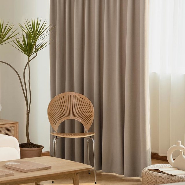 Sunnyvale Herringbone Mocha Brun Velours Texturé Rideau Occultant 1