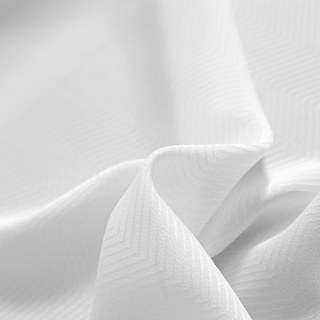 Sunnyvale Herringbone Blanc Rideau Voile 5