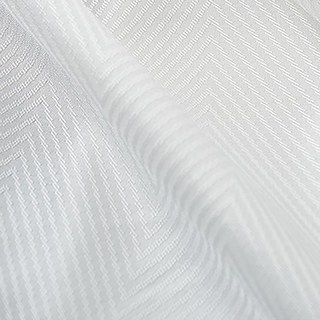 Sunnyvale Herringbone Blanc Rideau Voile 6