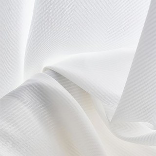 Sunnyvale Herringbone Blanc Rideau Voile 4