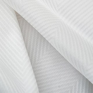 Sunnyvale Herringbone Blanc Rideau Voile 7