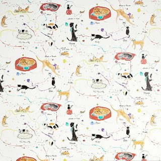 Magnifique Rideau Imprimé Chats Dessinés à la Main Wonderful Life 7