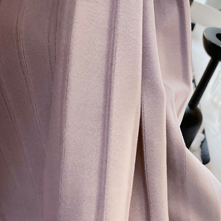 Euphoria Rose Lilas Rideaux de Velours Plissé Rayé 4