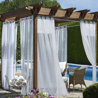 Laguna Outdoor Waterproof Rideau blanc Voile
