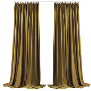 Rideaux occultants en velours bronze doré texturé façon panier scandinave 2