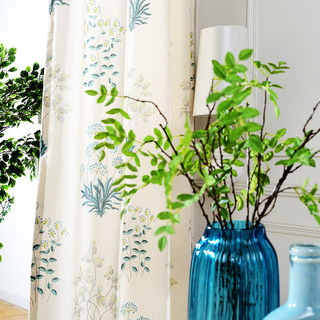 Springfield Turquoise et Vert Imprimé Floral Rideaux 4