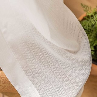 Chaîne à maillons motif Jacquard Voile ivoire blanc Rideau 3