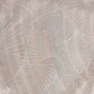 Feuilles de Ginkgo Jacquard Ivoire Blanc Rideau Voile Floral 5