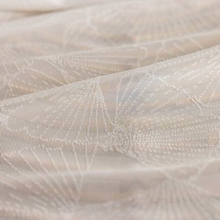 Feuilles de Ginkgo Jacquard Ivoire Blanc Rideau Voile Floral 3