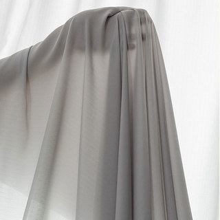 Grace Texturé Gris Cendré Rideau Voile Épais 2