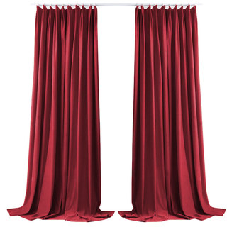 Rideaux occultants en velours rouge rose texturé façon panier scandinave 3