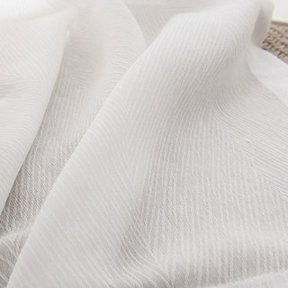 Luna Herringbone Texturé Ivoire Blanc Rideau Voile 6