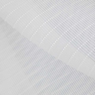 Rideau de voile blanc rayé horizontal de luxe 9