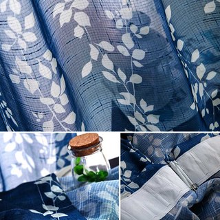 Pascal Marine Imprimé Vigne Voile Semi-Transparent Rideau 4