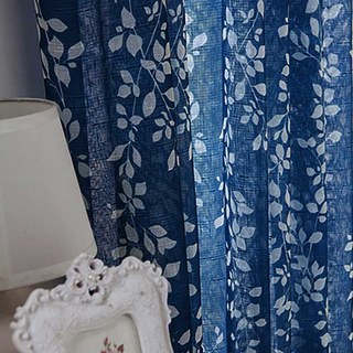 Pascal Marine Imprimé Vigne Voile Semi-Transparent Rideau 2