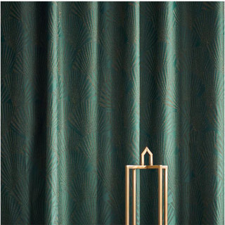 Eventails Orientaux Luxury Art Deco Jacquard Rideau vert à motifs 3