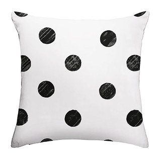 Rideau imprimé pois noirs et blancs