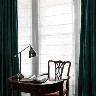 Exquis Rideau En Chenille Délicat Luxe Turquoise Mat 3