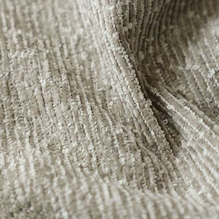 Glame Luxe Crème Moka Rideau Chenille à Rayures Horizontales 3