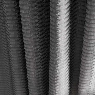 Lusso Rideau occultant géométrique hexagonal en jacquard 3D gris anthracite