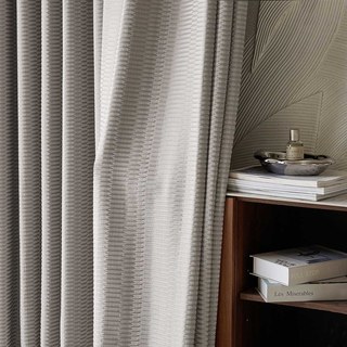 Lusso Rideau occultant géométrique en jacquard 3D marron mocha Hexagone