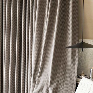 Lusso Rideau occultant géométrique en jacquard 3D marron mocha Hexagone 4