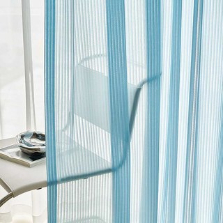 Sun Rays Bold Striped Blue Chiffon Sheer Curtain
Sun Rays Rayures audacieuses bleu Chiffon voilage transparent