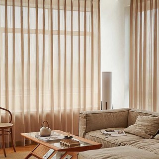 Rayons de soleil Bold rayé Mocha Brun Sheer Rideau 3
