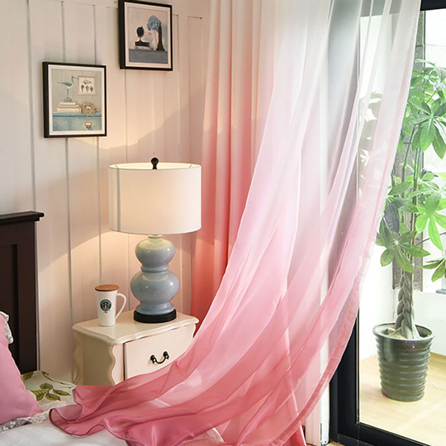 Candy Land Ombre Rose Rideau Voile 1