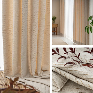 Diamond Life 3D Jacquard Or Pailleté Beige Crème Rideau Géométrique 3