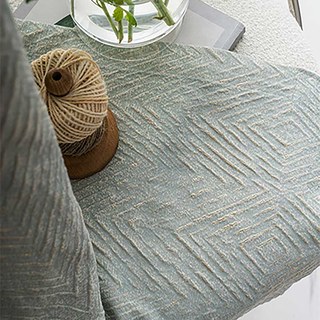 Diamond Life 3D Jacquard Or Pailleté Bleu Canard Géométrique Rideau