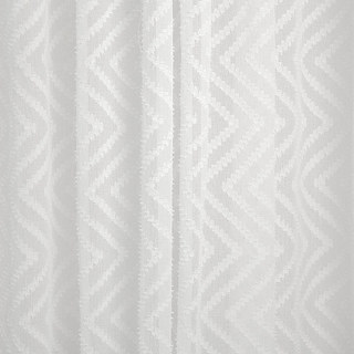 Echo Motif Vague Vertical Rideau Voile Ivoire Blanc 4