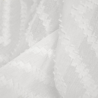 Echo Motif Vague Vertical Rideau Voile Ivoire Blanc 6