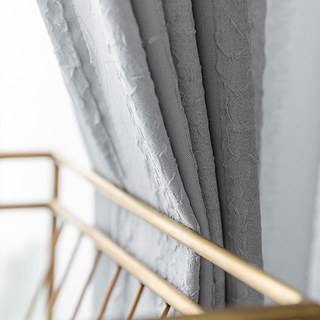 Funkier Gris Voile Froissé Avec Rayures Audacieuses 3