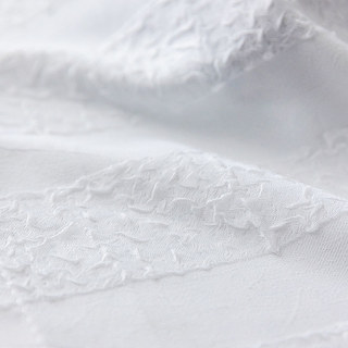 Funkier Blanc Rideau Voile Froissé Avec Rayures Audacieuses 6