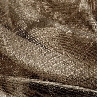 Moonlight Café Brun Scintillant Voilage Rideau en Maille 4