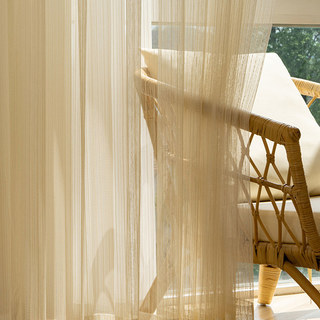 Crème lunaire Glissement doré Mesh Net Rideau