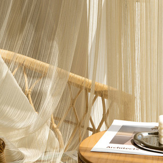 Crème lunaire Glissement doré Mesh Net Rideau 3