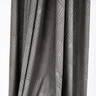 Éventails Orientaux Rideau Gris Motif Jacquard Art Déco Luxe 7