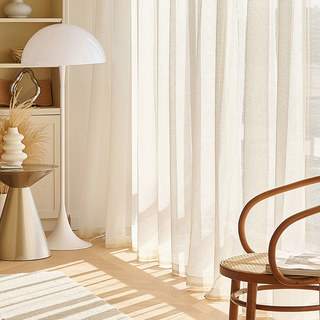 Silver Pond Ivoire Blanc Scintillant Rideau en Voile à Mailles 6