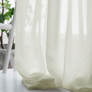 Douce Brise Pastel Jaune Rideau Voile Chiffon 2