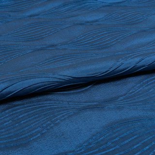 Surf 3D Jacquard à motifs de vagues bleu marine froissé Rideau 4