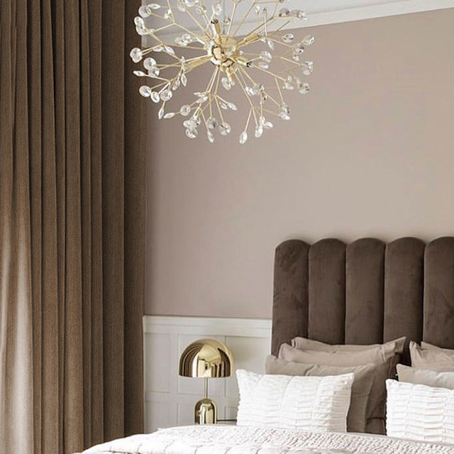 Rideau en chenille marron luxueux et mat exquis 1
