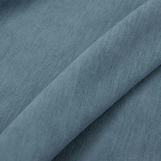 Exquis Rideau en Chenille Bleu Brumeux Mat et Luxueux