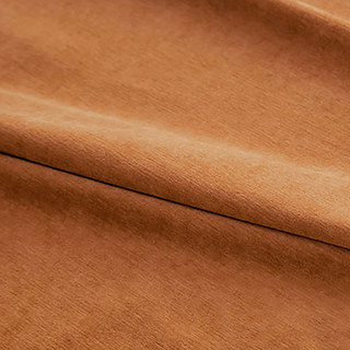 Exquis Rideau en Chenille Terre Cuite Orange Mat et Luxueux
