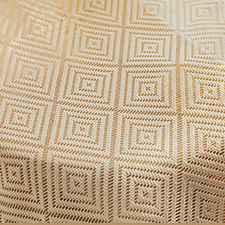 Rideau en Voile Japonais Ivoire Blanc Diamant Géométrique Miroir
