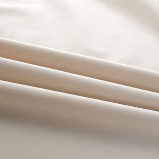 Rideaux en velours crème lustré 4
