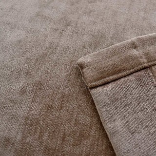 Rideau en chenille marron taupe de luxe 3