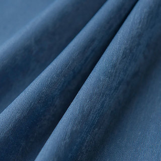 Satiné Touche Rideau Voile Bleu Marine