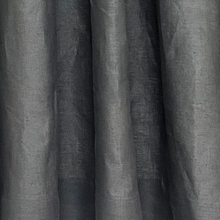 Shabby Chic Charbon Gris Rideau en Lin 100% Flax
